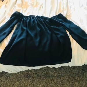 Black off the shoulder flow top